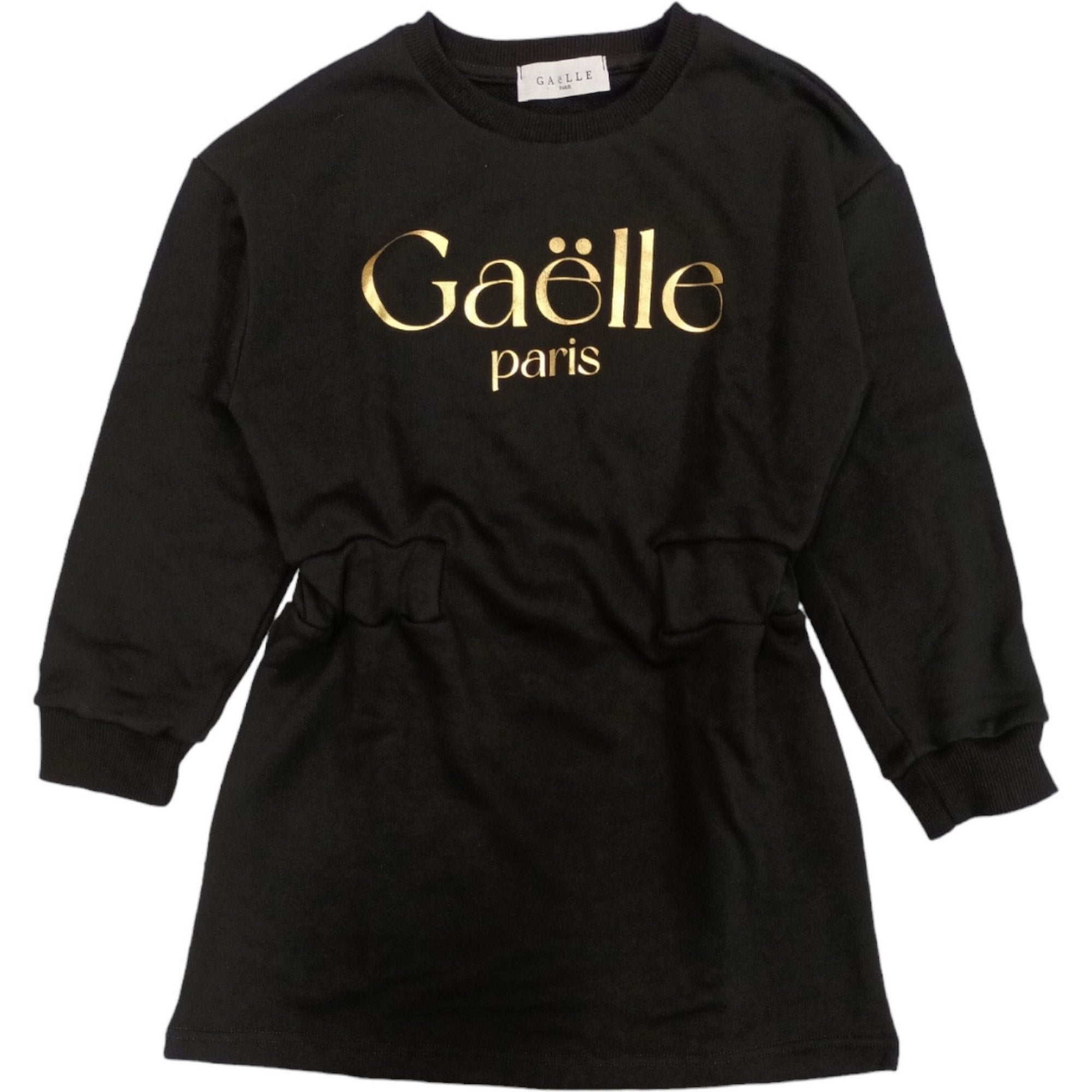 Gaelle Paris - Vestito Nero/oro In Felpa K009 2741VF0936