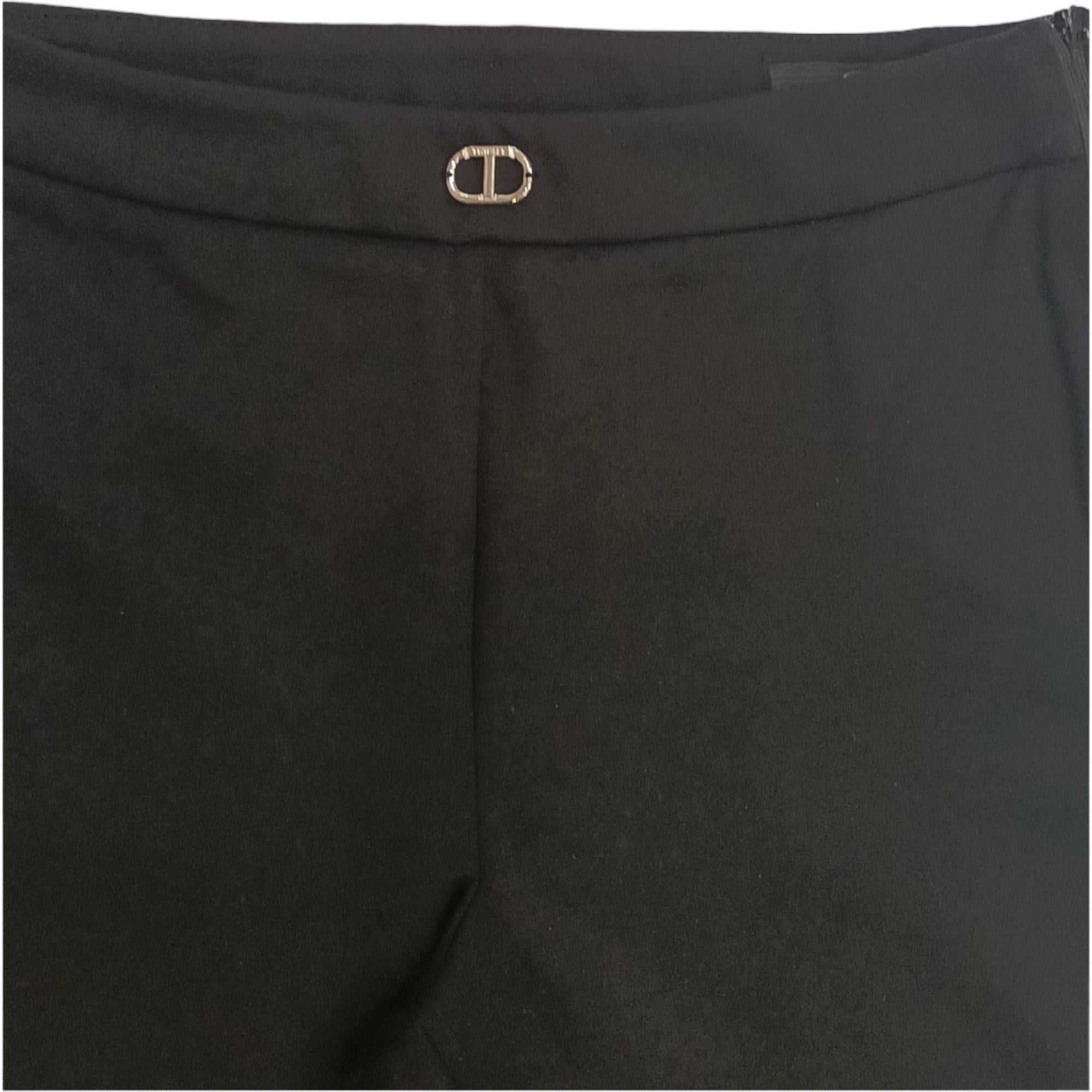 Twinset - Pantalone Nero 0006 A Zampa 232GJ2184