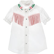 Monnalisa - Camicia Bianca Rodeo 11C300 3116