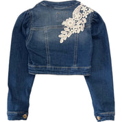 Naida - Giubbino Denim C/ricami E Bottoni Gioiello NAGB185