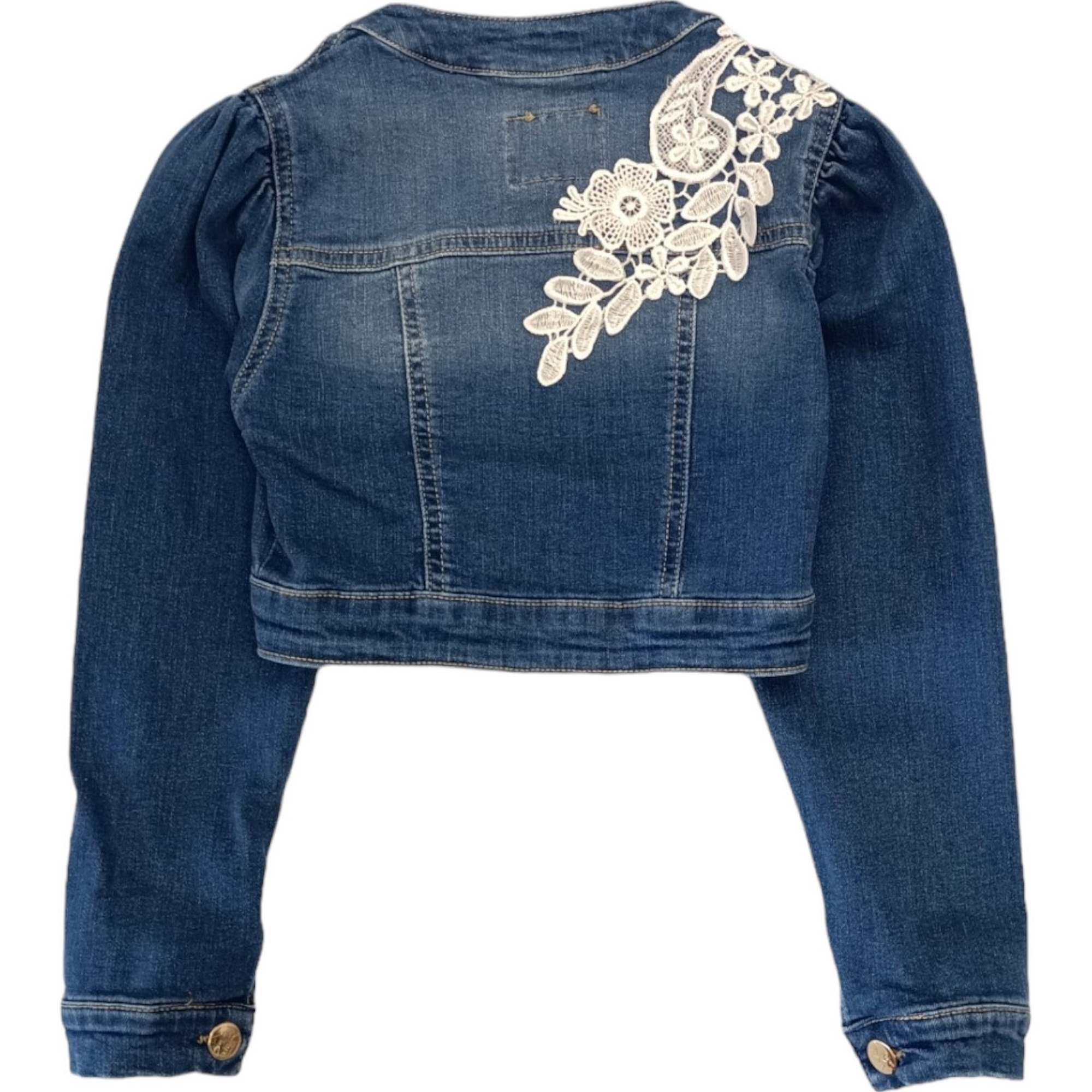Naida - Giubbino Denim C/ricami E Bottoni Gioiello NAGB185
