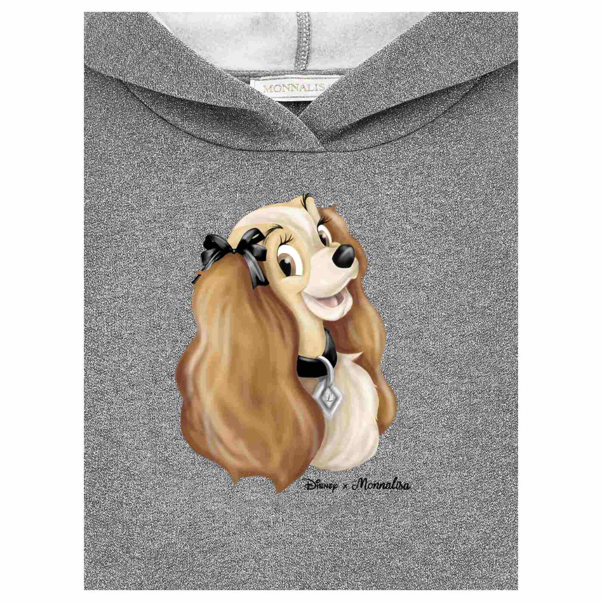 Monnalisa - Felpa C/cappuccio Grigio Lurex 19D609 4005