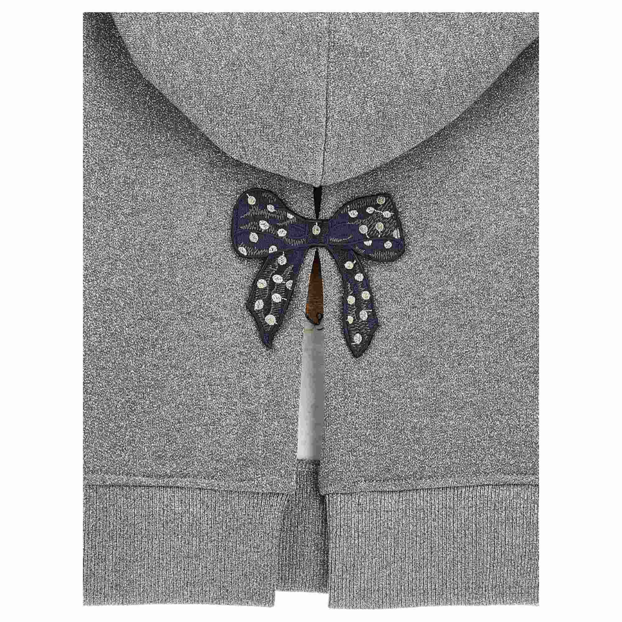 Monnalisa - Felpa C/cappuccio Grigio Lurex 19D609 4005