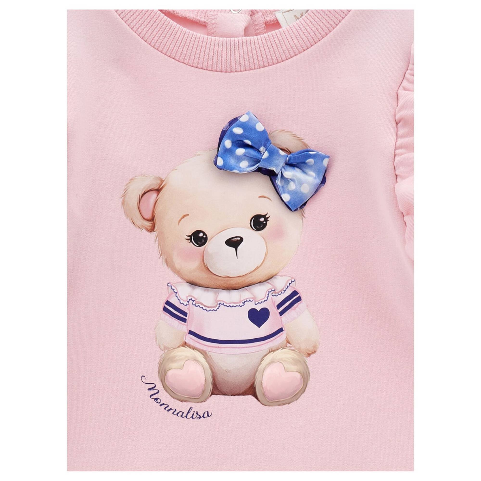 Monnalisa - Abito 9001 Rosa C/orso 39D905 4017