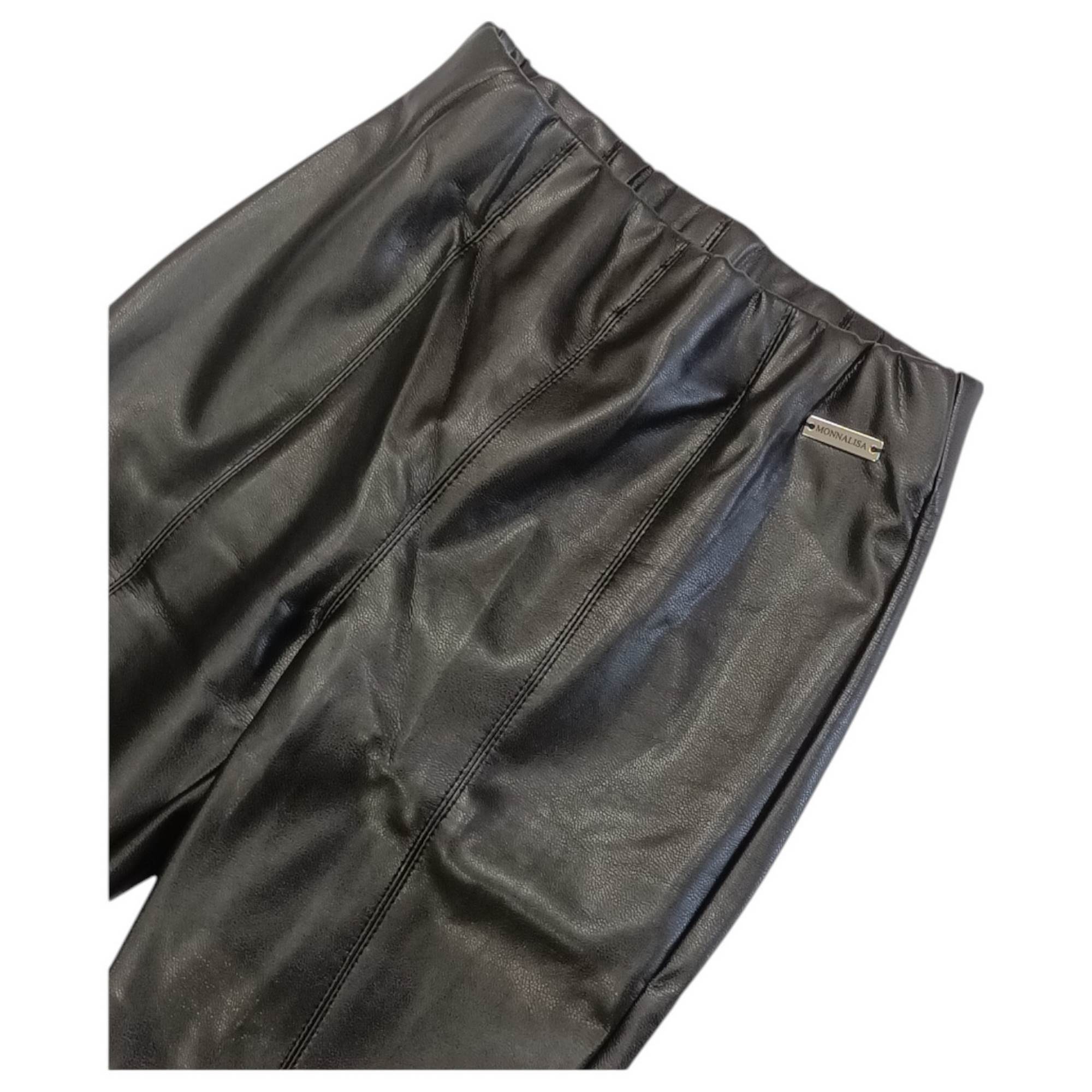 Monnalisa - Pantalone Nero Spalmato 050 17D407 4403