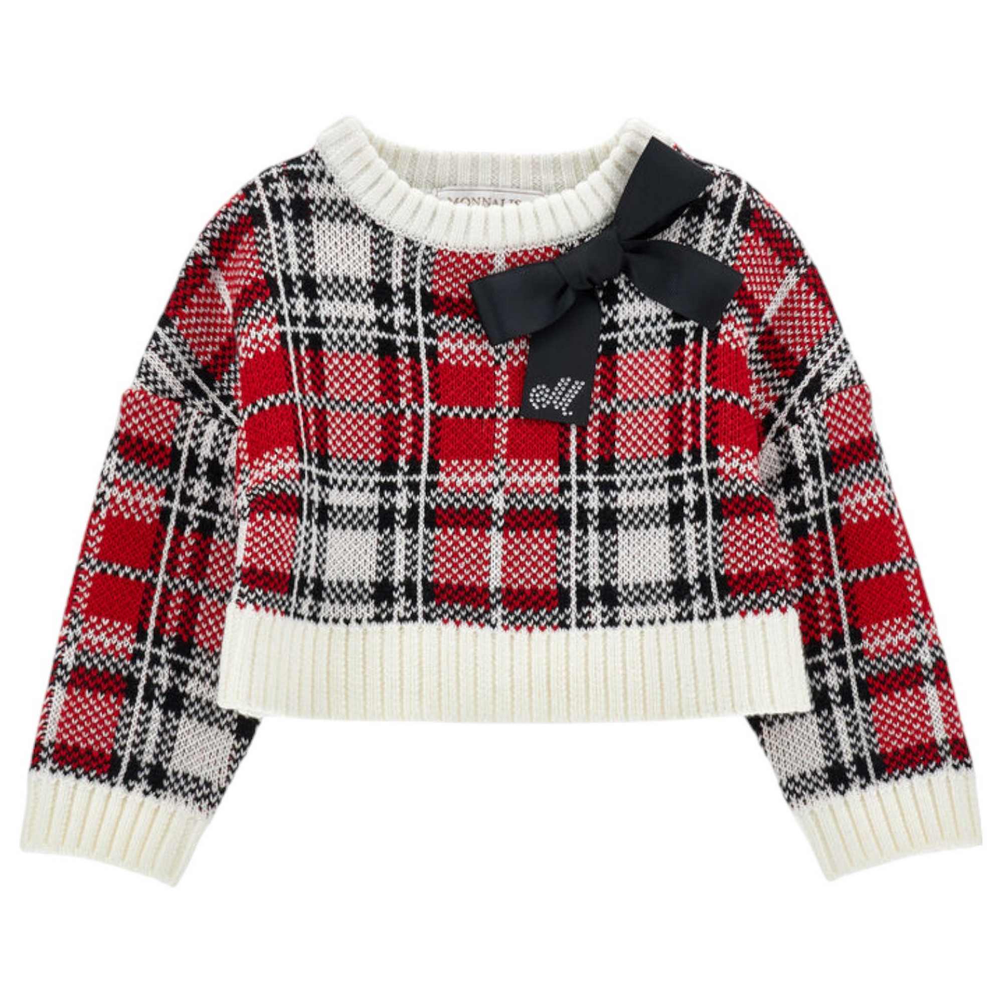 Monnalisa - Maglione Tartan Rosso 4301 19D641 4091