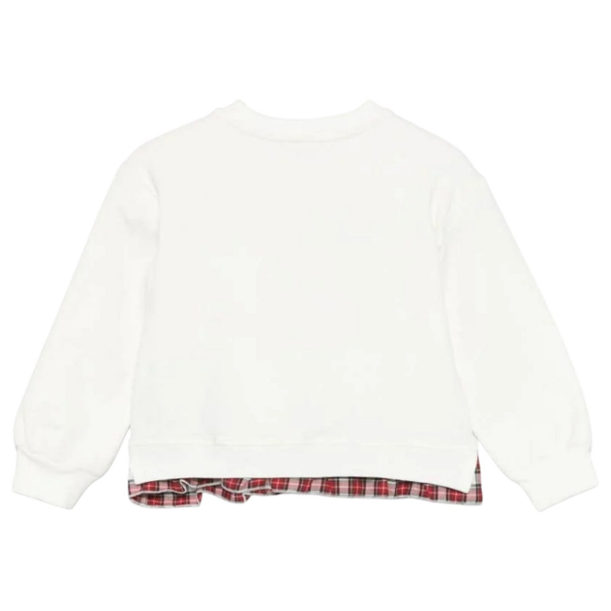 Monnalisa - Felpa Panna 001 Logo Rosso 19D639 4001