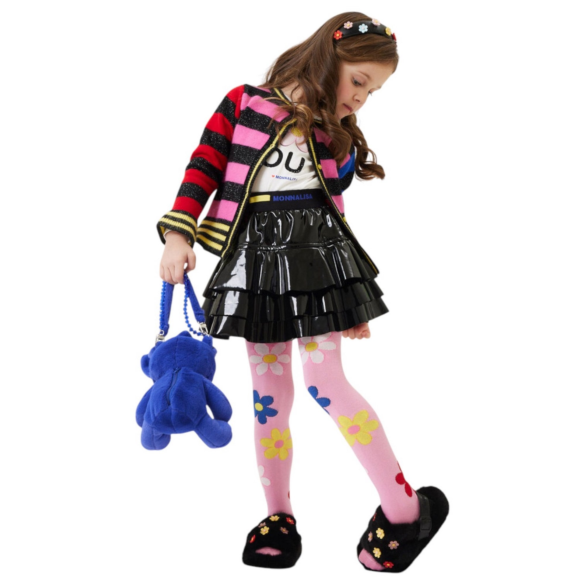 Monnalisa - Gonna Nera 0050 In Vernice 19D704 4730