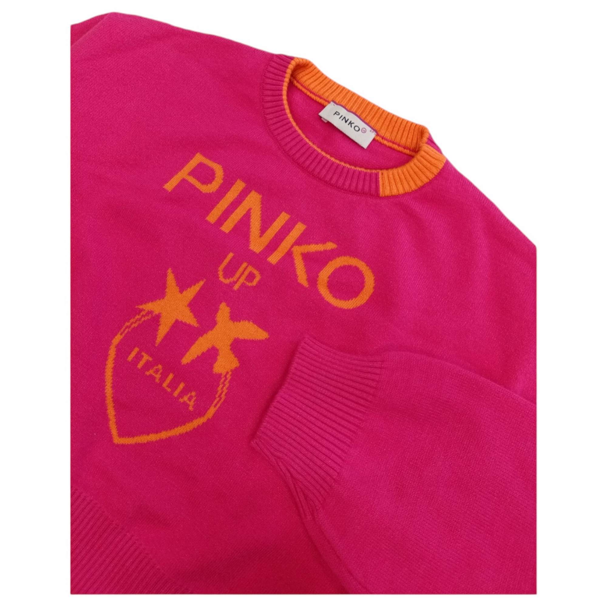 Pinko - Maglione Fuxia/arancio Girocollo F4PIJGP087