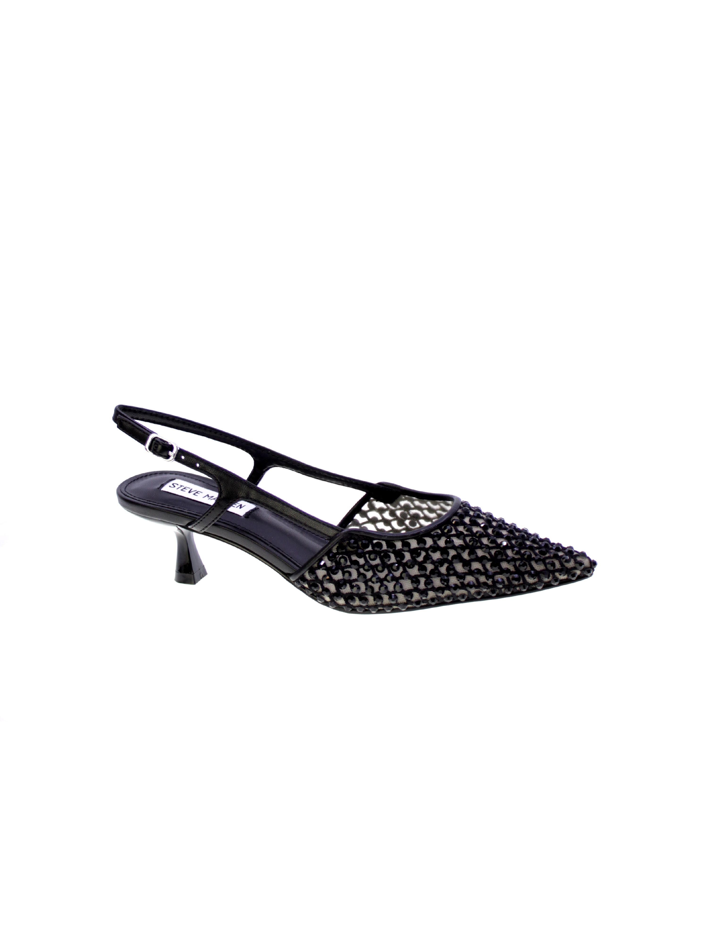 Steve madden Decollete Tallone Aperto Strass Donna Nero Smslegaci-mr