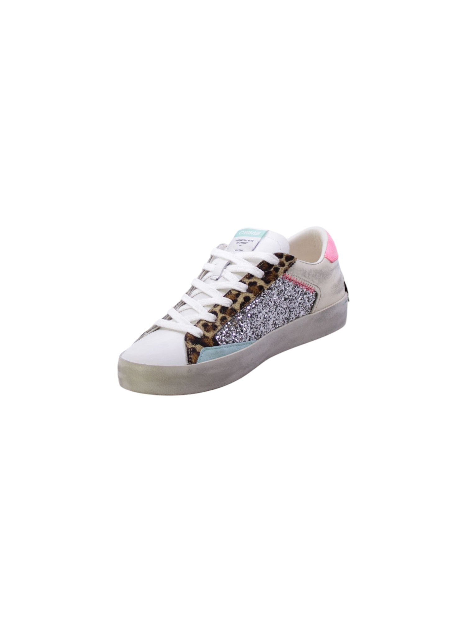 Crime london Sneakers Donna Bianco/Arg Distressed 20004pp7b