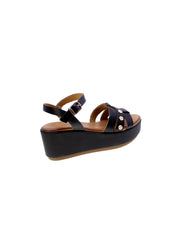 Inuovo Sandalo Fasce Donna Nero 123124