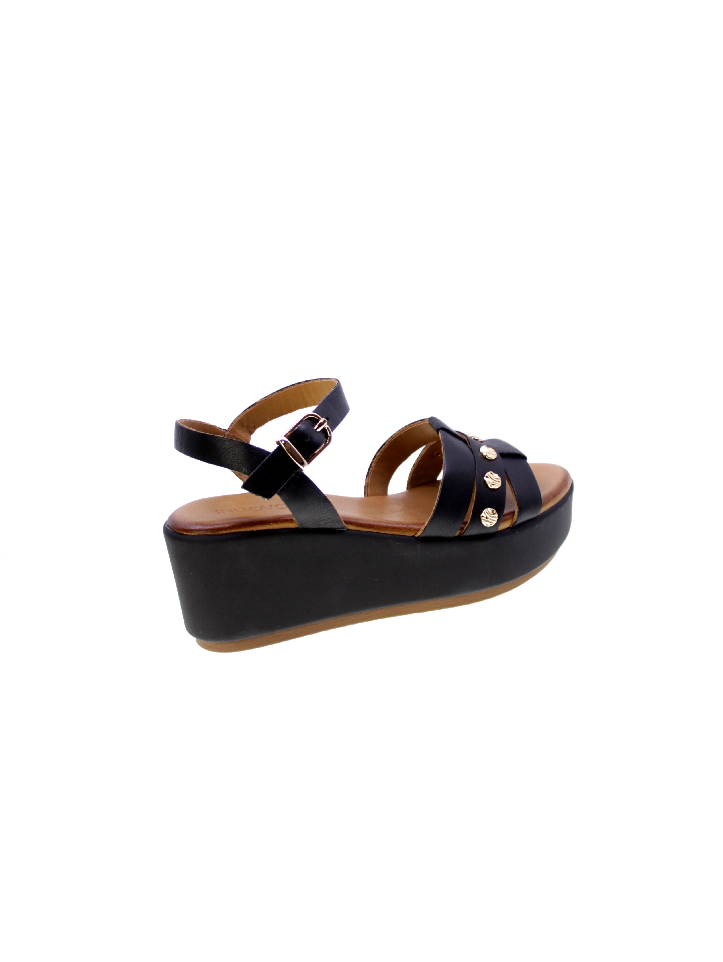 Inuovo Sandalo Fasce Donna Nero 123124