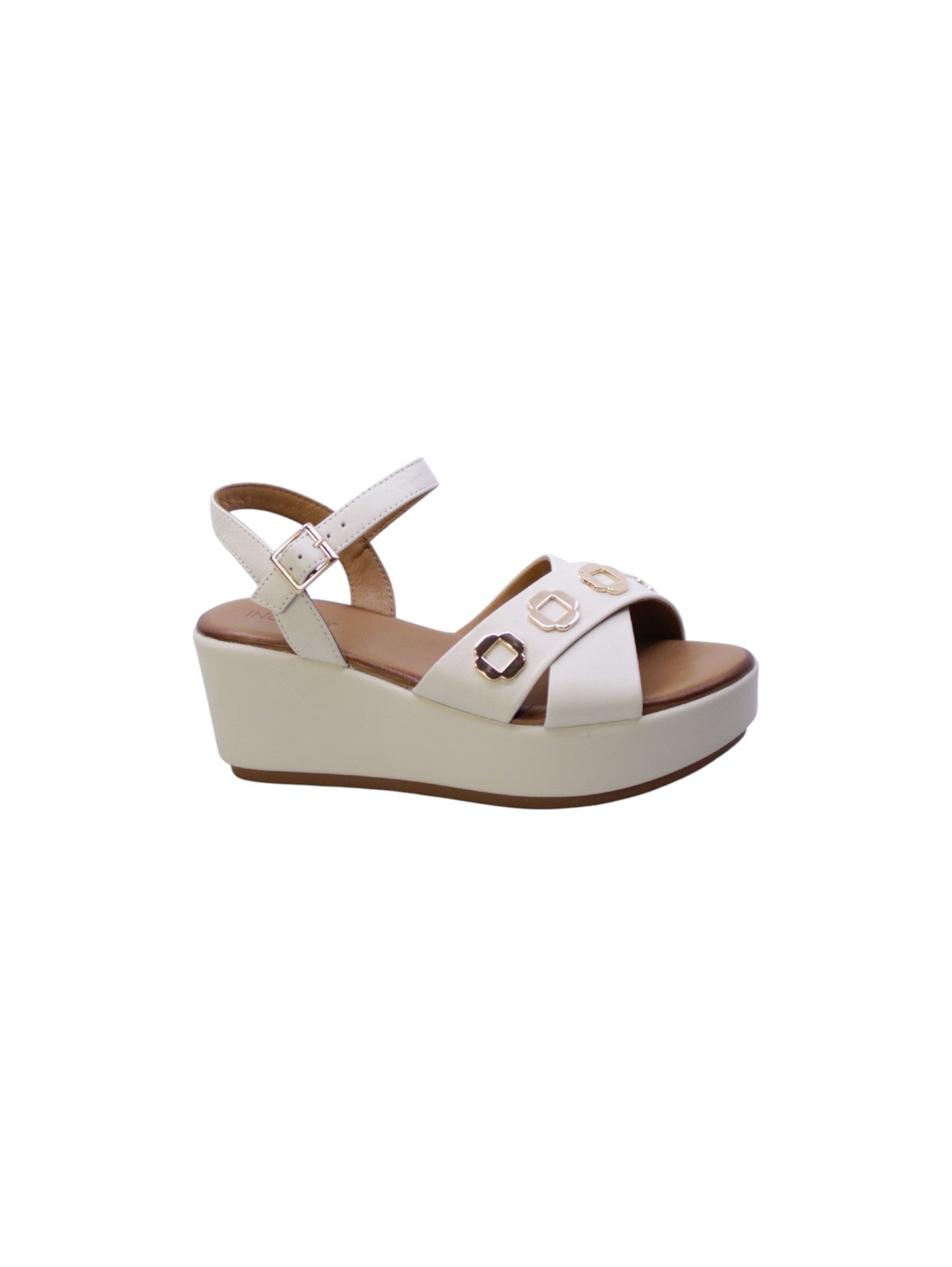 Inuovo Sandalo Fasce Incrociate Donna Avorio/Crema 123127