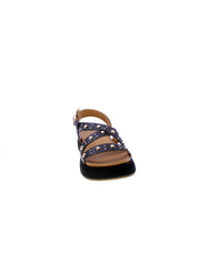 Inuovo Sandalo Fasce Borchie Donna Nero A96042