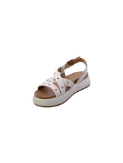 Inuovo Sandalo Fasce Borchie Donna Avorio A96042