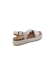 Inuovo Sandalo Fasce Borchie Donna Avorio A96042
