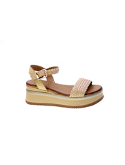 Inuovo Sandalo Fascia Intrecciato Donna Beige A98021