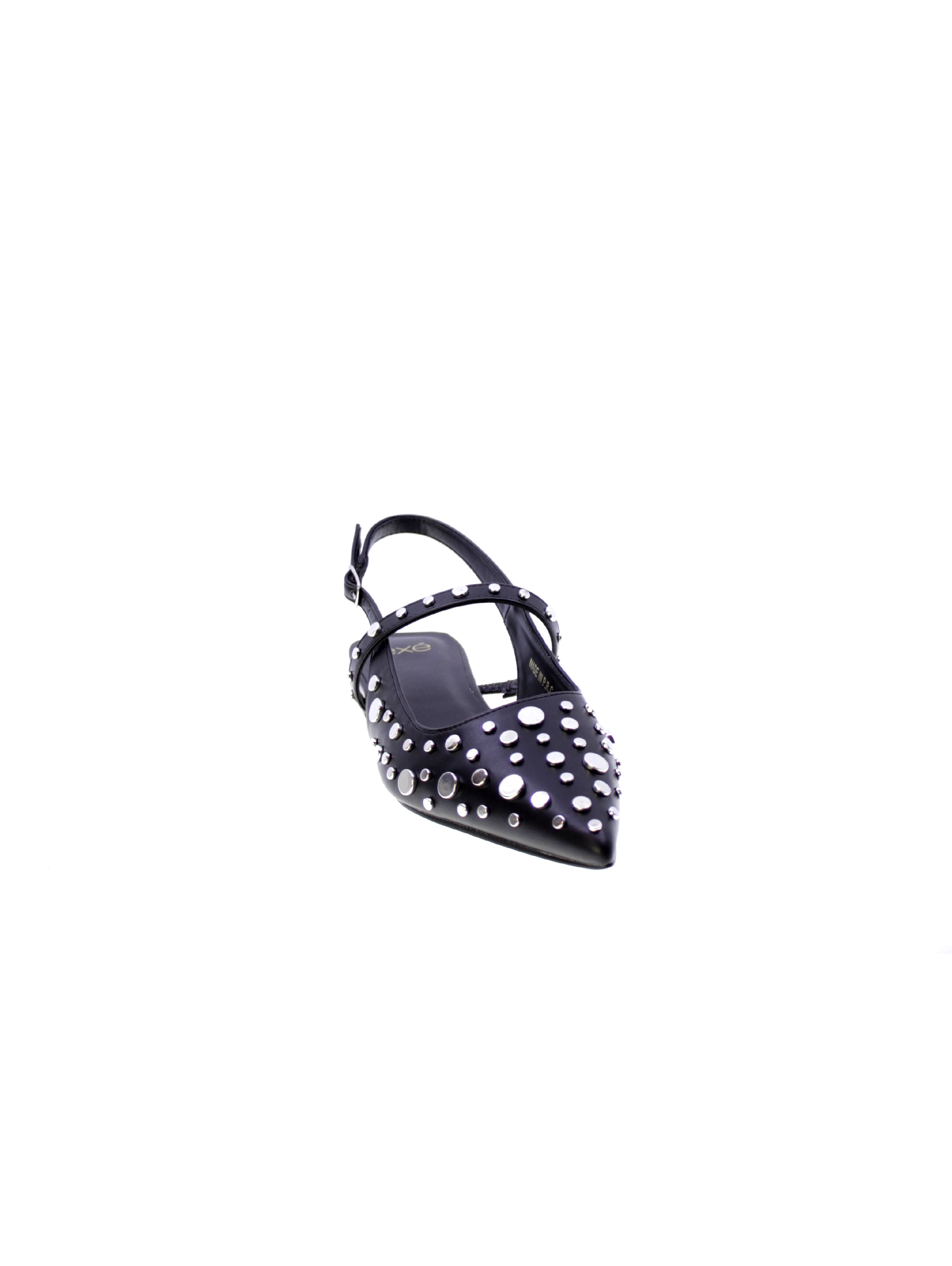 Exe Decollete Basso Borchie Tallone Aperto Donna Nero 13060-135