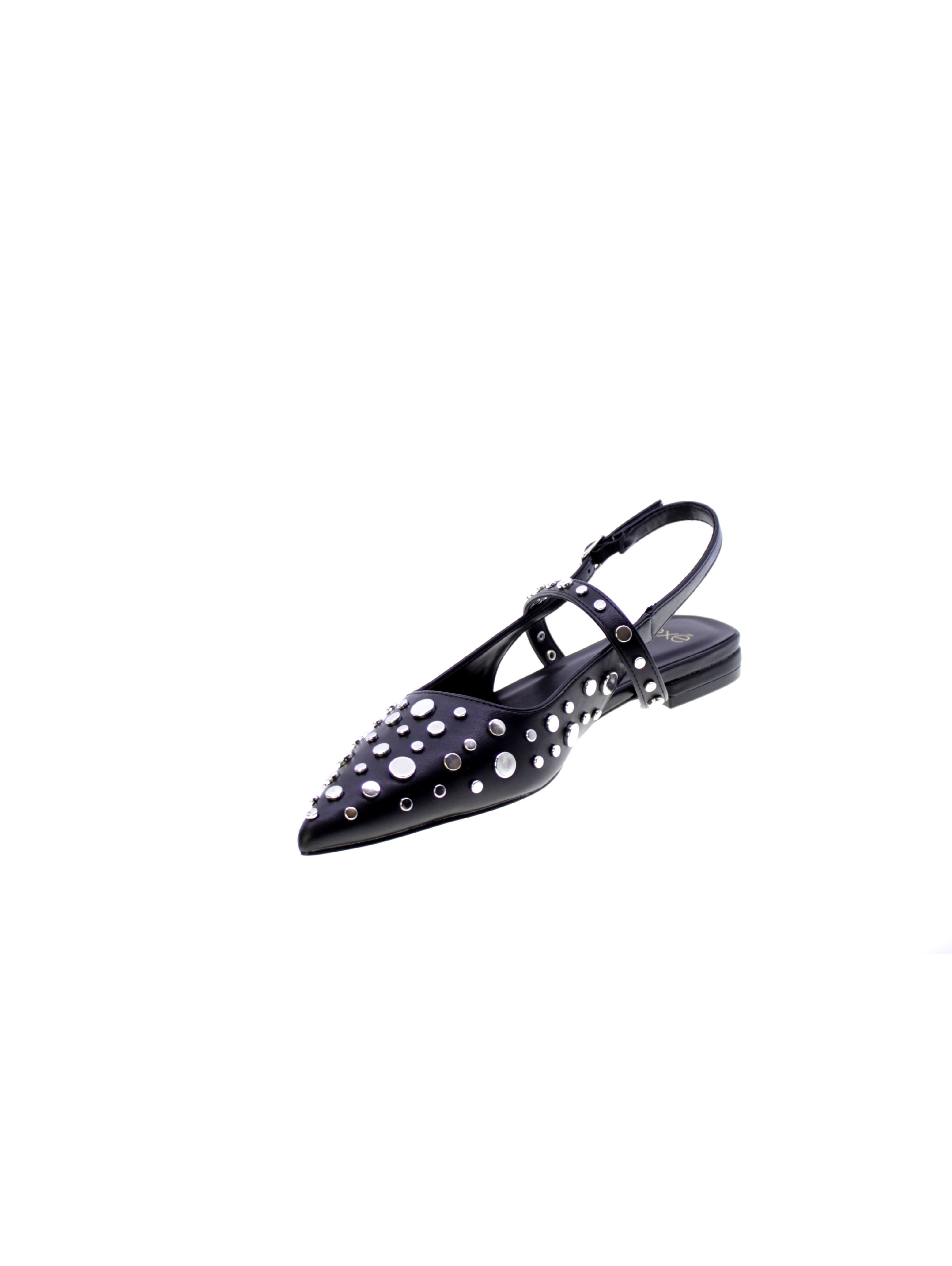 Exe Decollete Basso Borchie Tallone Aperto Donna Nero 13060-135