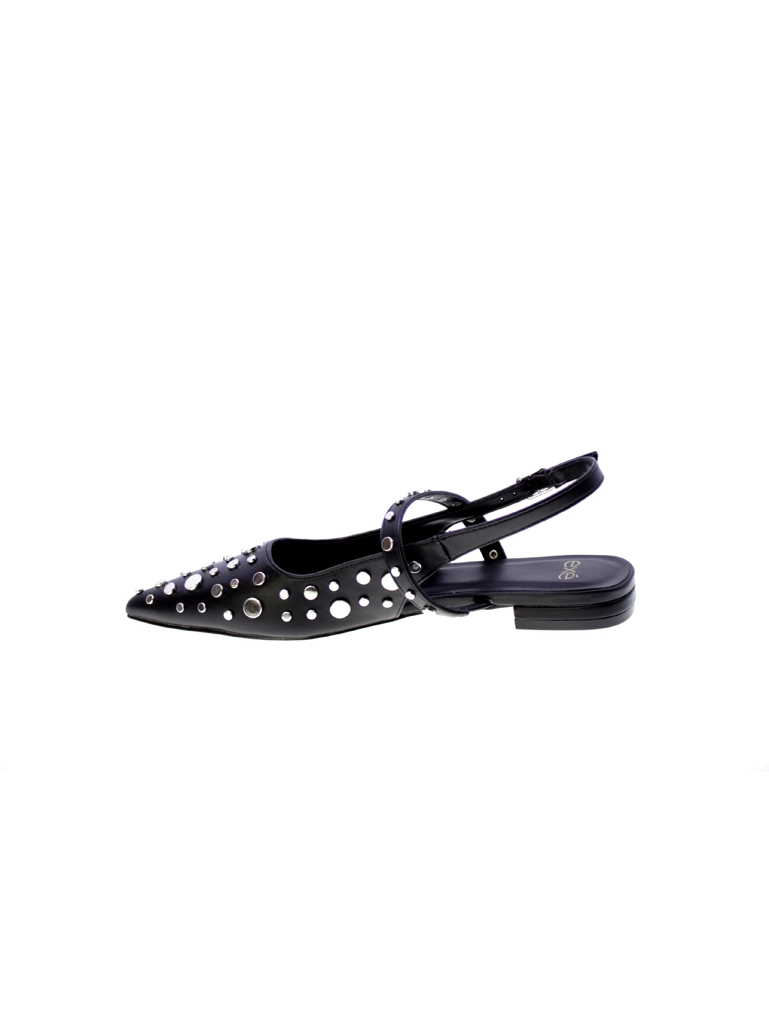 Exe Decollete Basso Borchie Tallone Aperto Donna Nero 13060-135