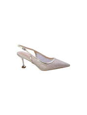 Exe Decollete Tallone Aperto Strass Donna Platino 5153-211