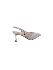 Exe Decollete Tallone Aperto Strass Donna Platino 5153-211