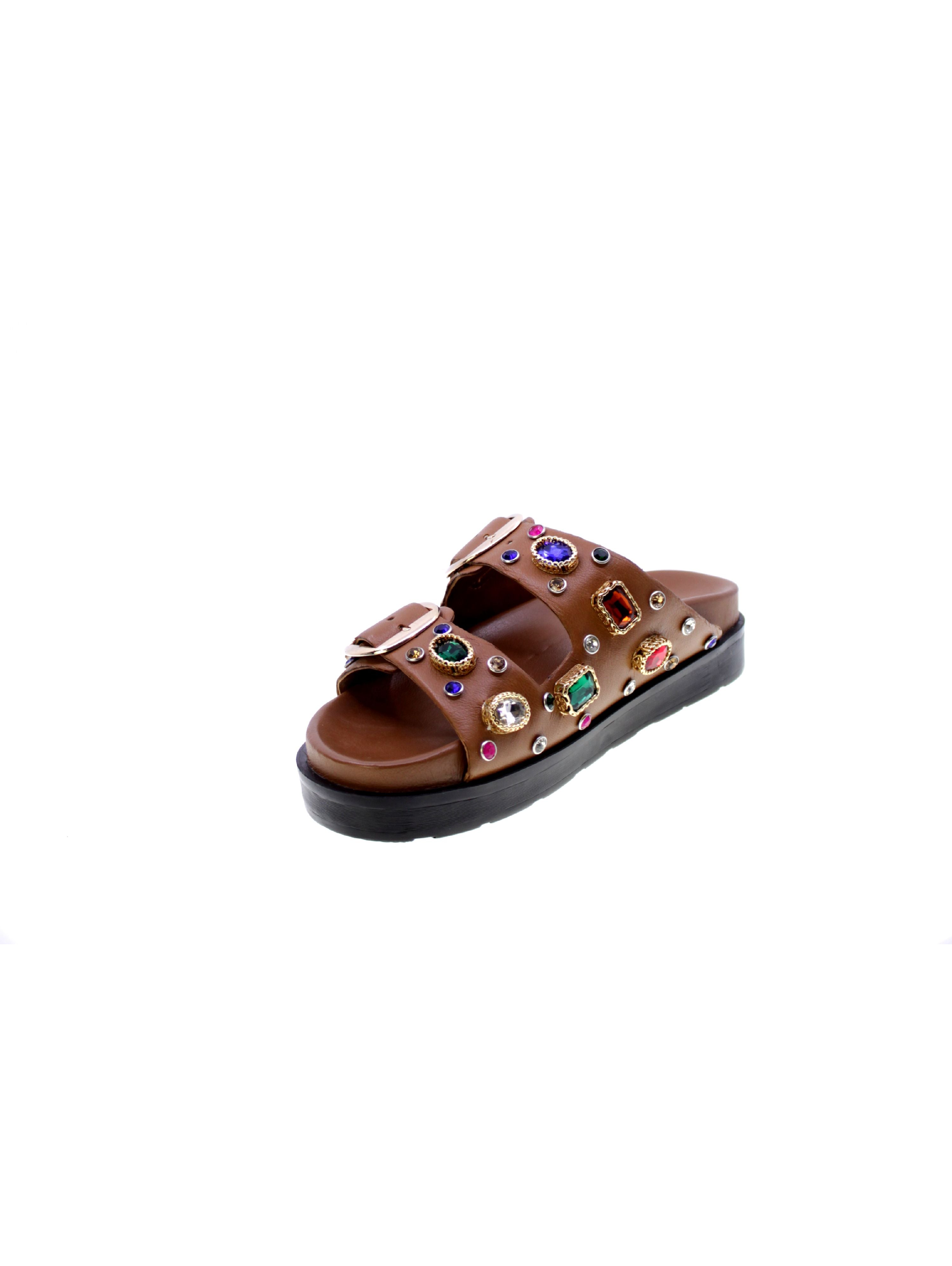 Exe Sandalo Mules Doppia Fascia Donna Cuoio Rs-2150