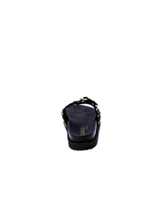 Carmela Sandalo Mules Doppia Fascia Borchie Strass Donna Nero 162401