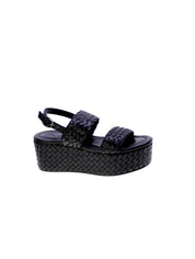 Carmela Sandalo Fasce Intrecciate Donna Nero 162232