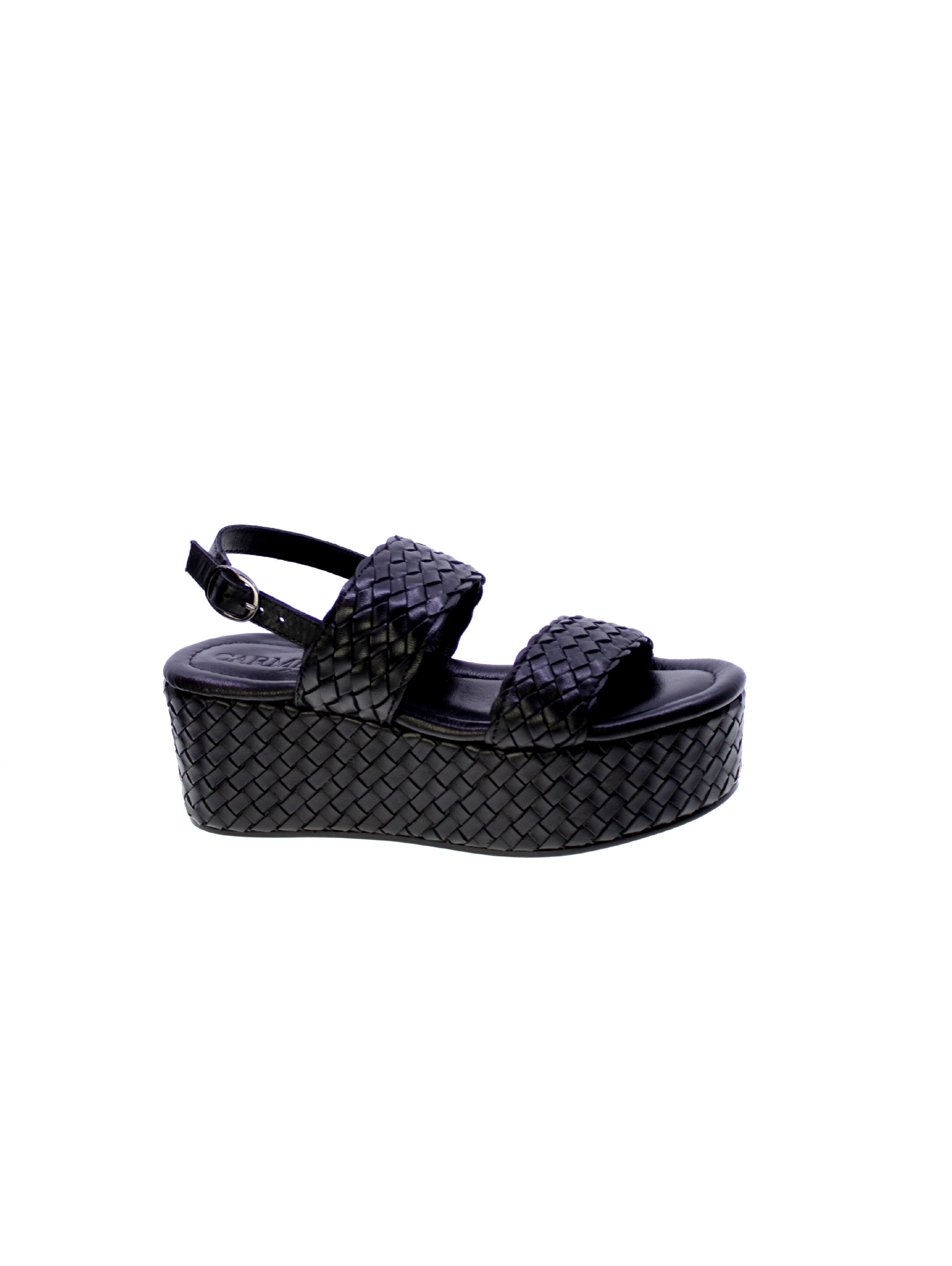 Carmela Sandalo Fasce Intrecciate Donna Nero 162232