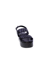 Carmela Sandalo Fasce Intrecciate Donna Nero 162232