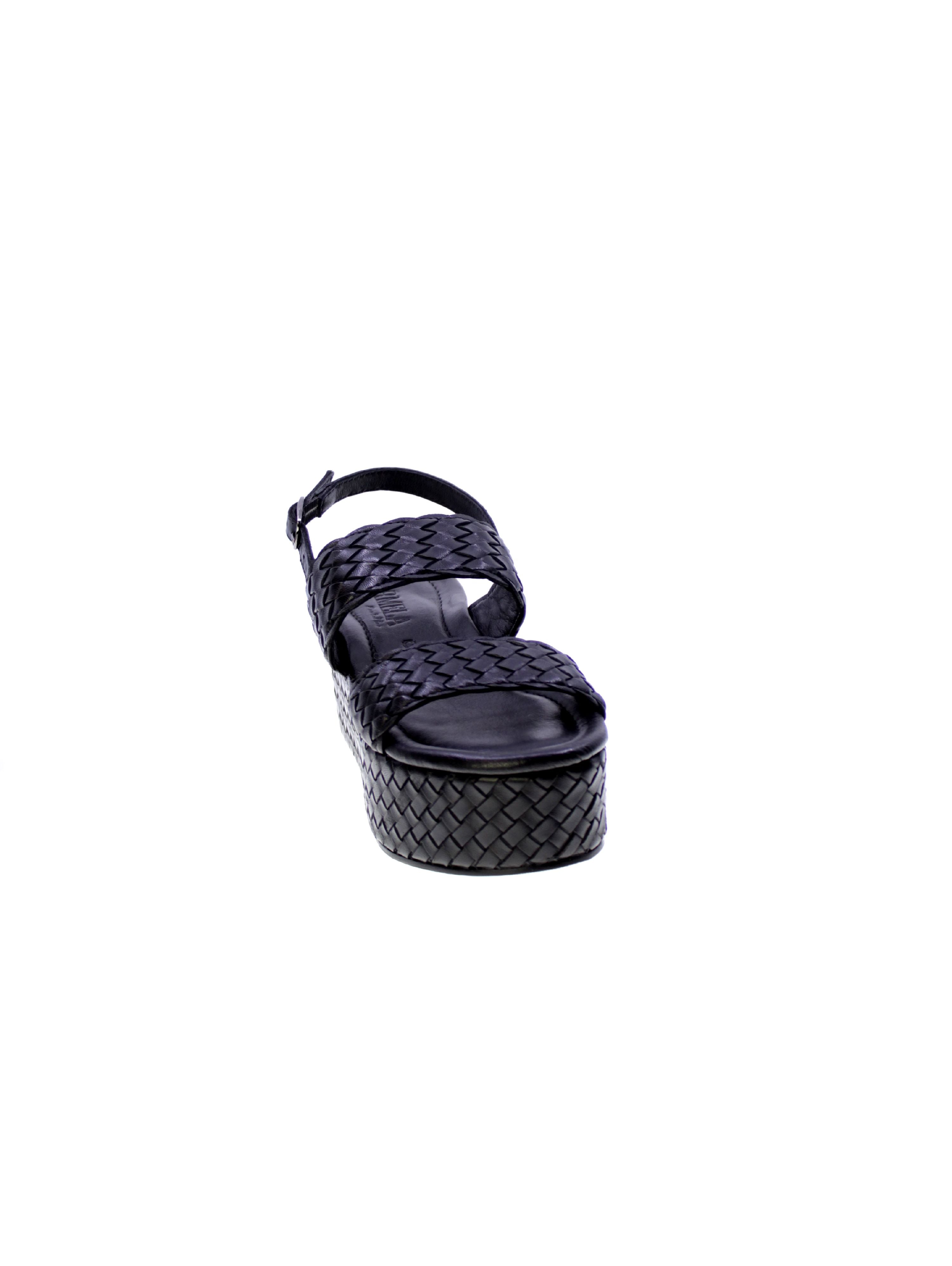 Carmela Sandalo Fasce Intrecciate Donna Nero 162232