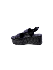 Carmela Sandalo Fasce Intrecciate Donna Nero 162232