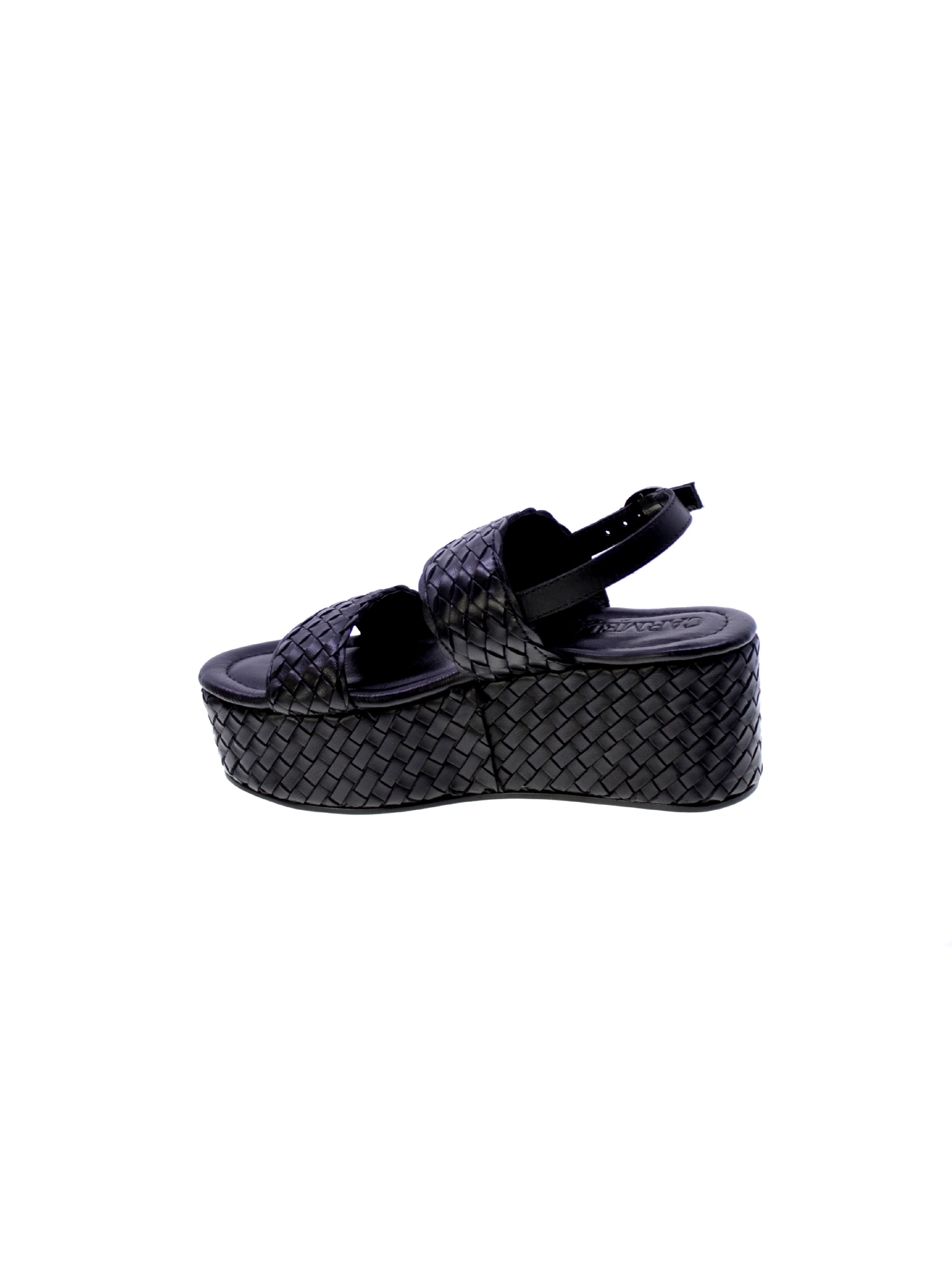 Carmela Sandalo Fasce Intrecciate Donna Nero 162232