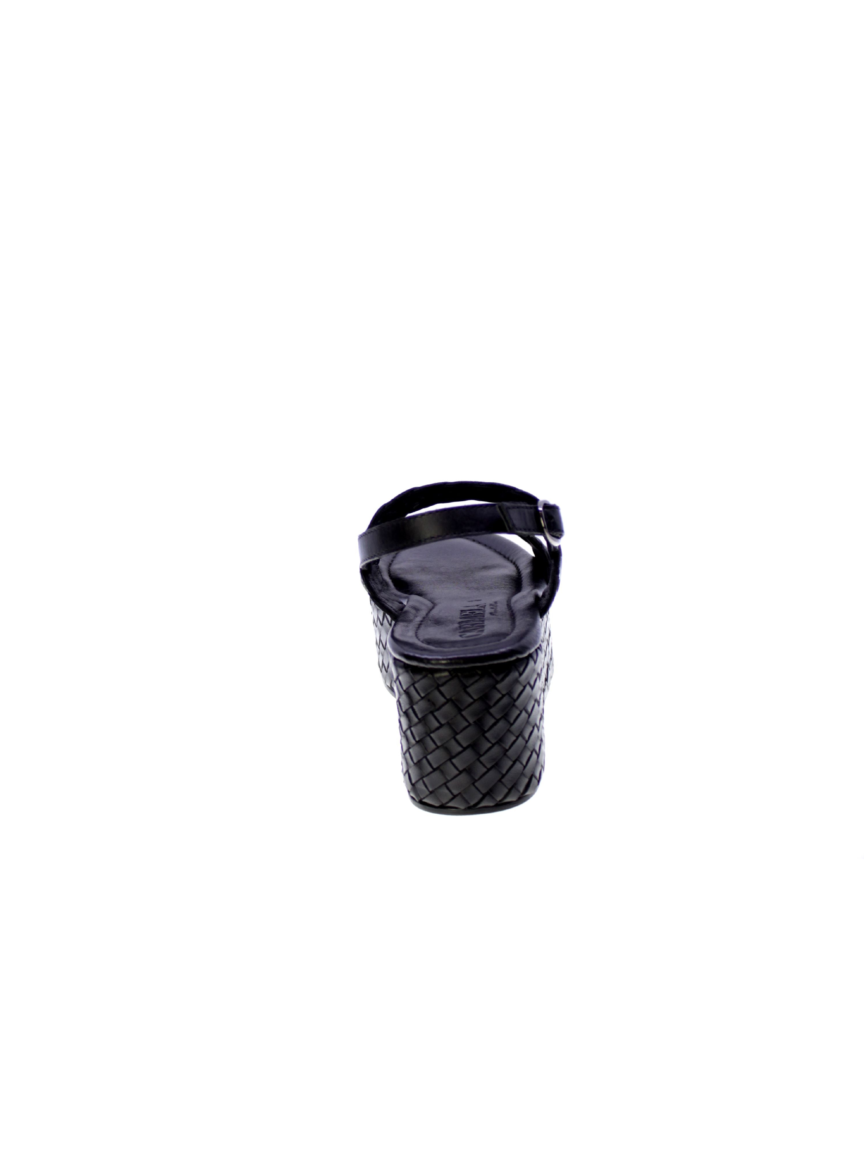 Carmela Sandalo Fasce Intrecciate Donna Nero 162232