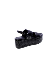 Carmela Sandalo Fasce Intrecciate Donna Nero 162232