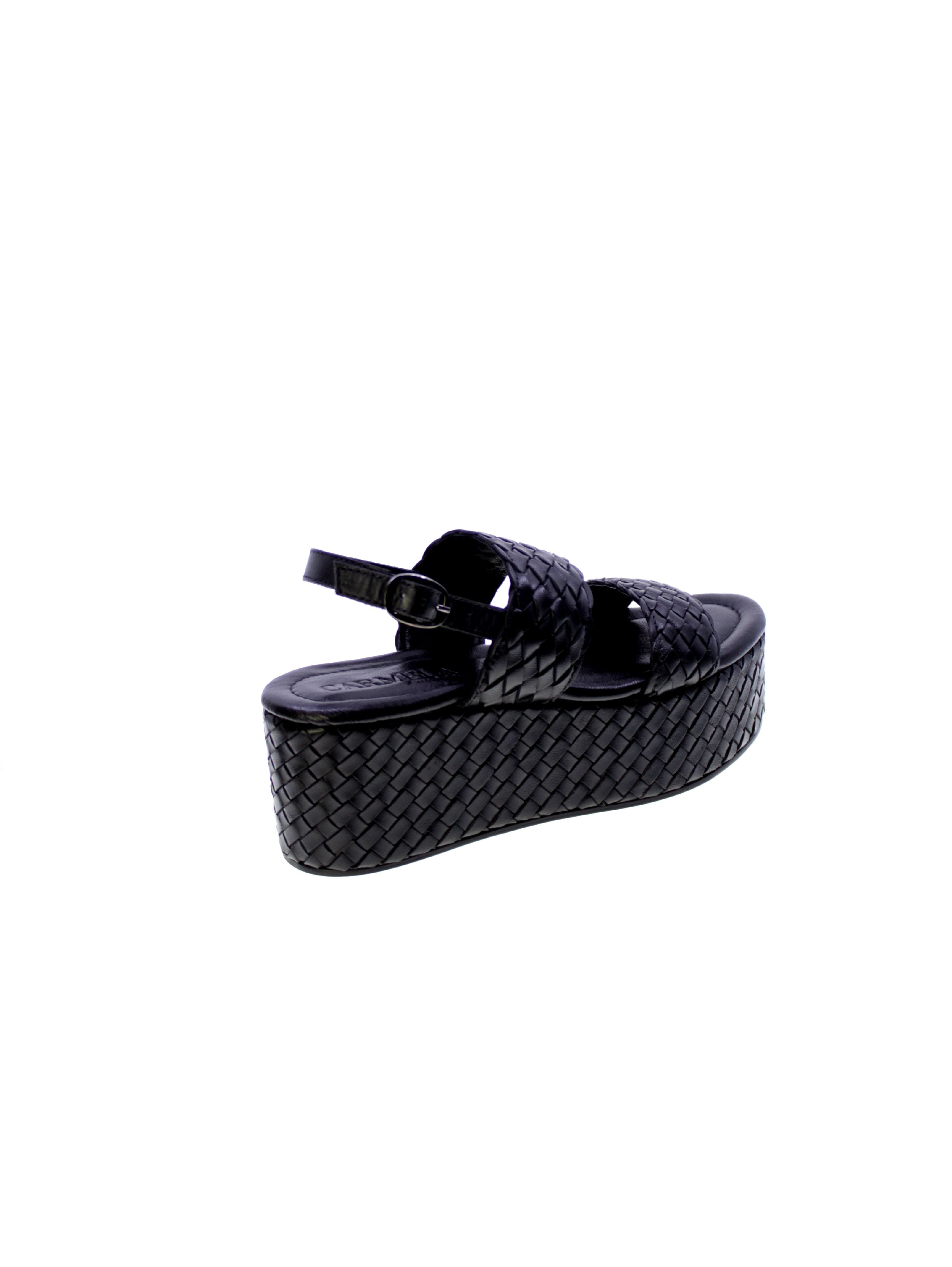 Carmela Sandalo Fasce Intrecciate Donna Nero 162232