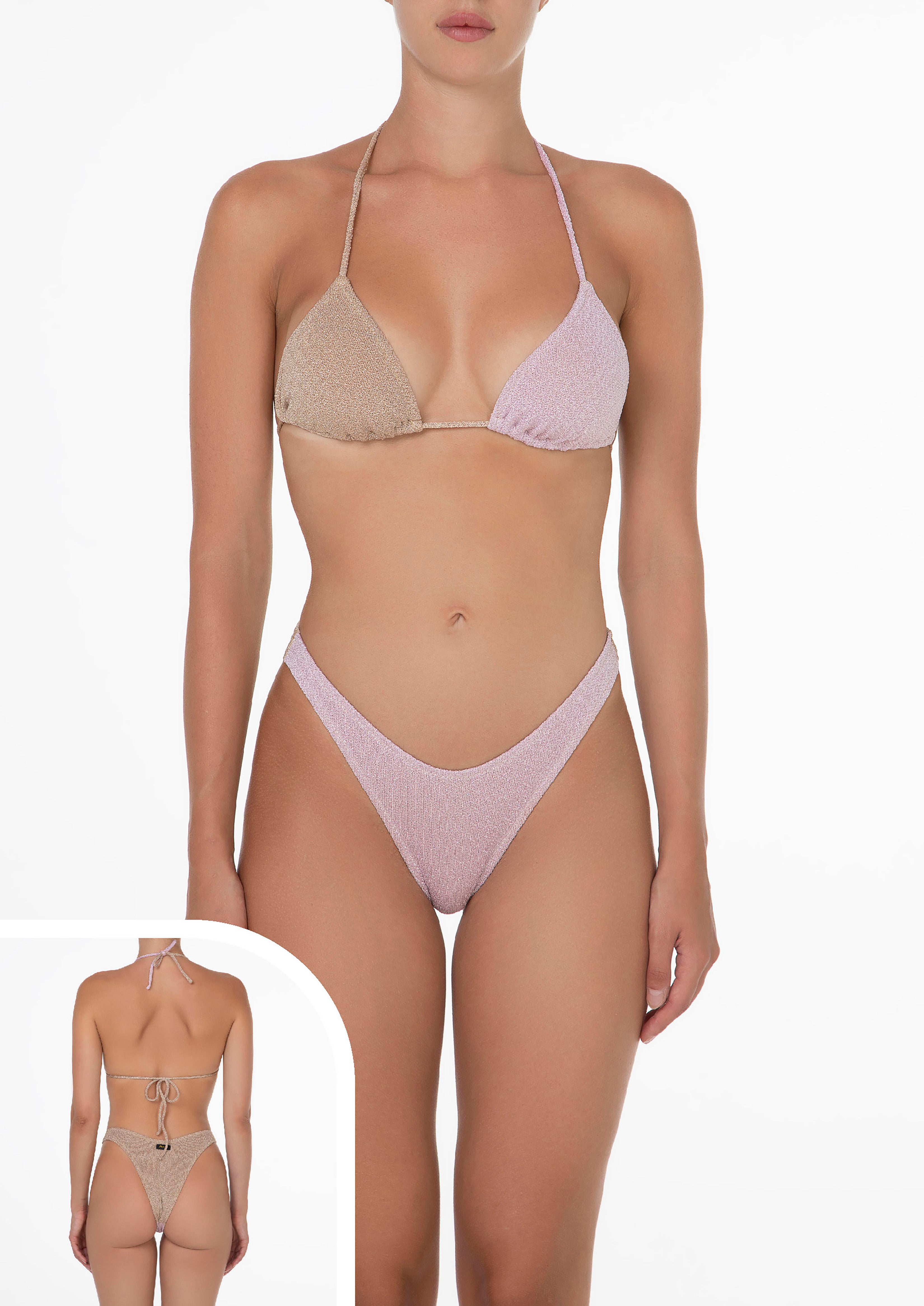 F**k Bikini Triangolo Donna Oro Fk25-0930gd