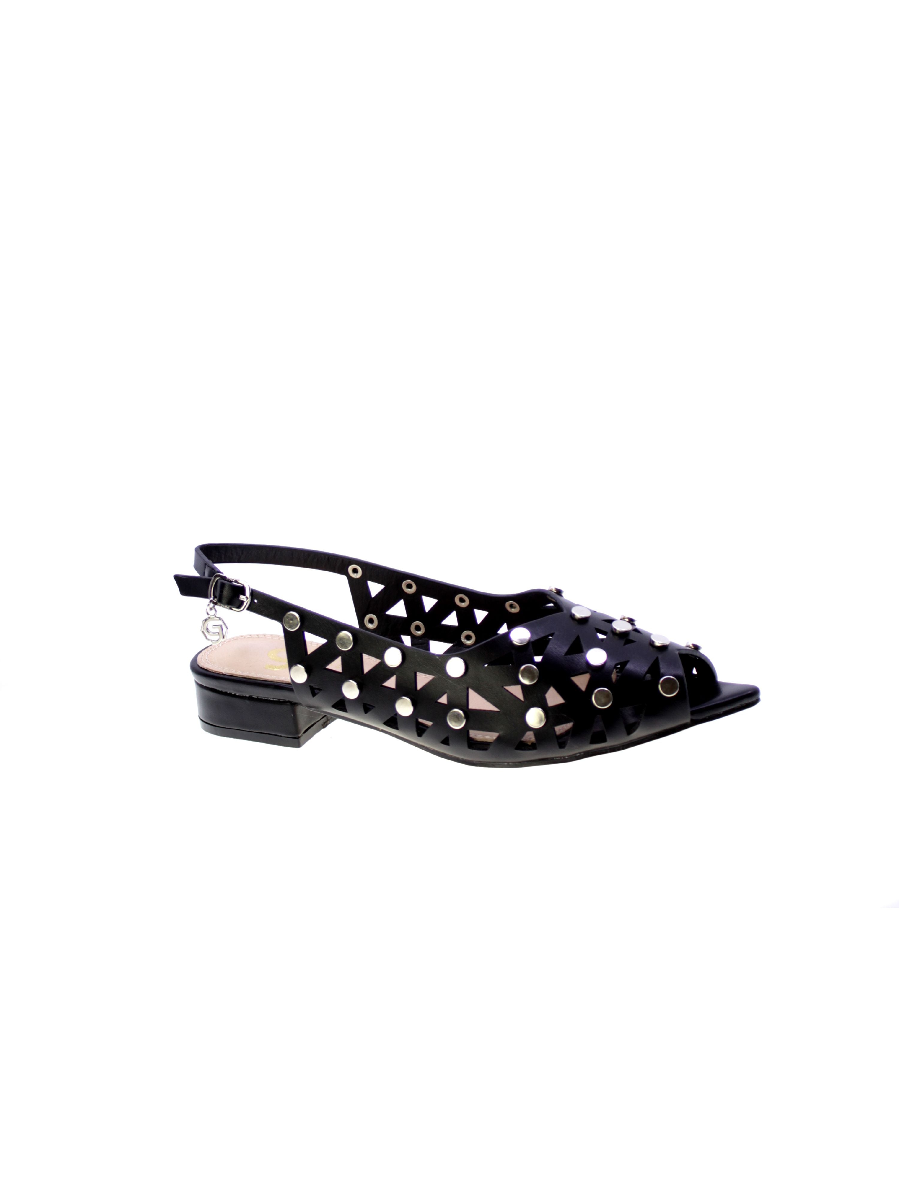 Gold&gold Sandalo Basso Borchie Donna Nero Gp787