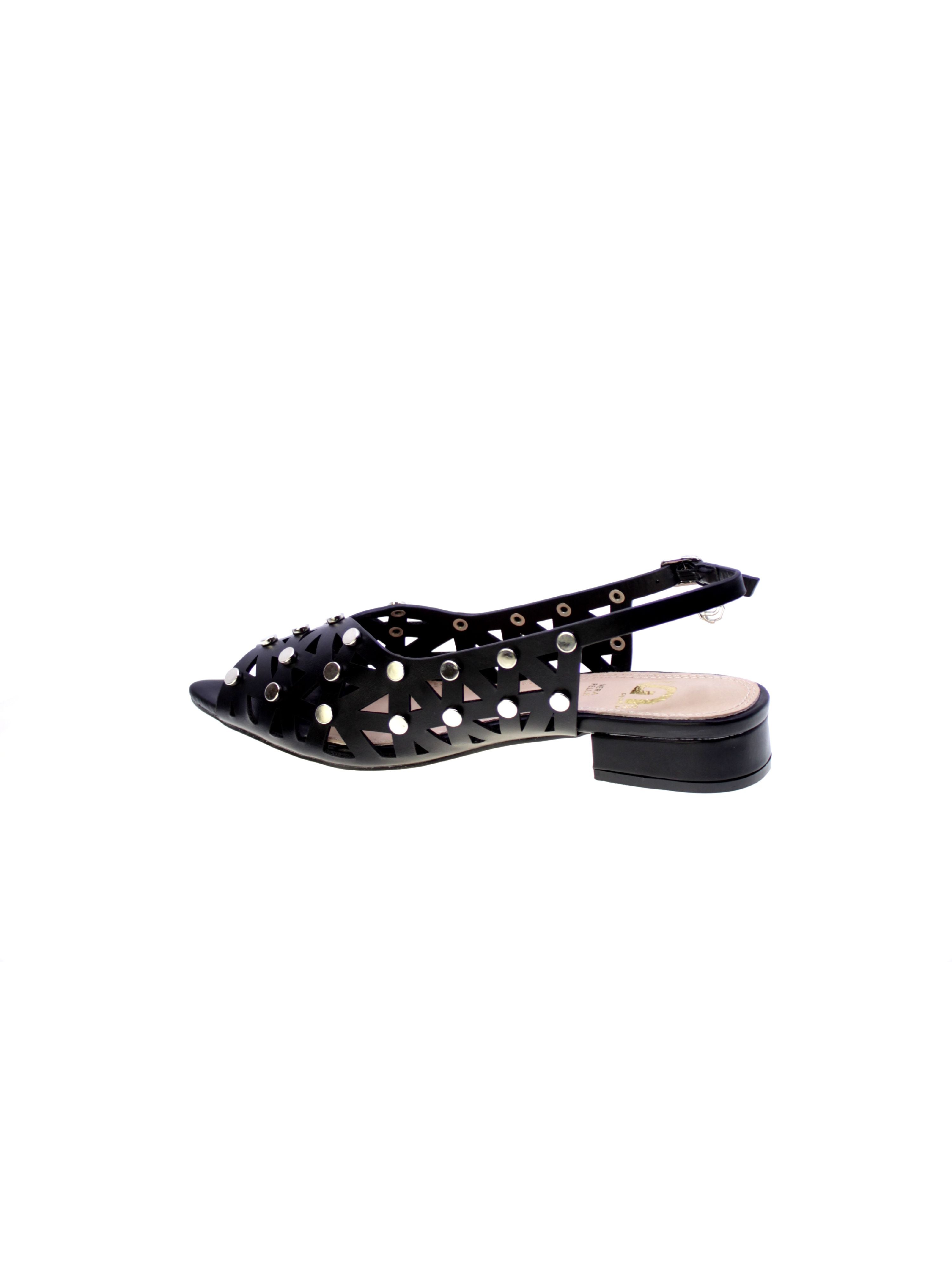 Gold&gold Sandalo Basso Borchie Donna Nero Gp787