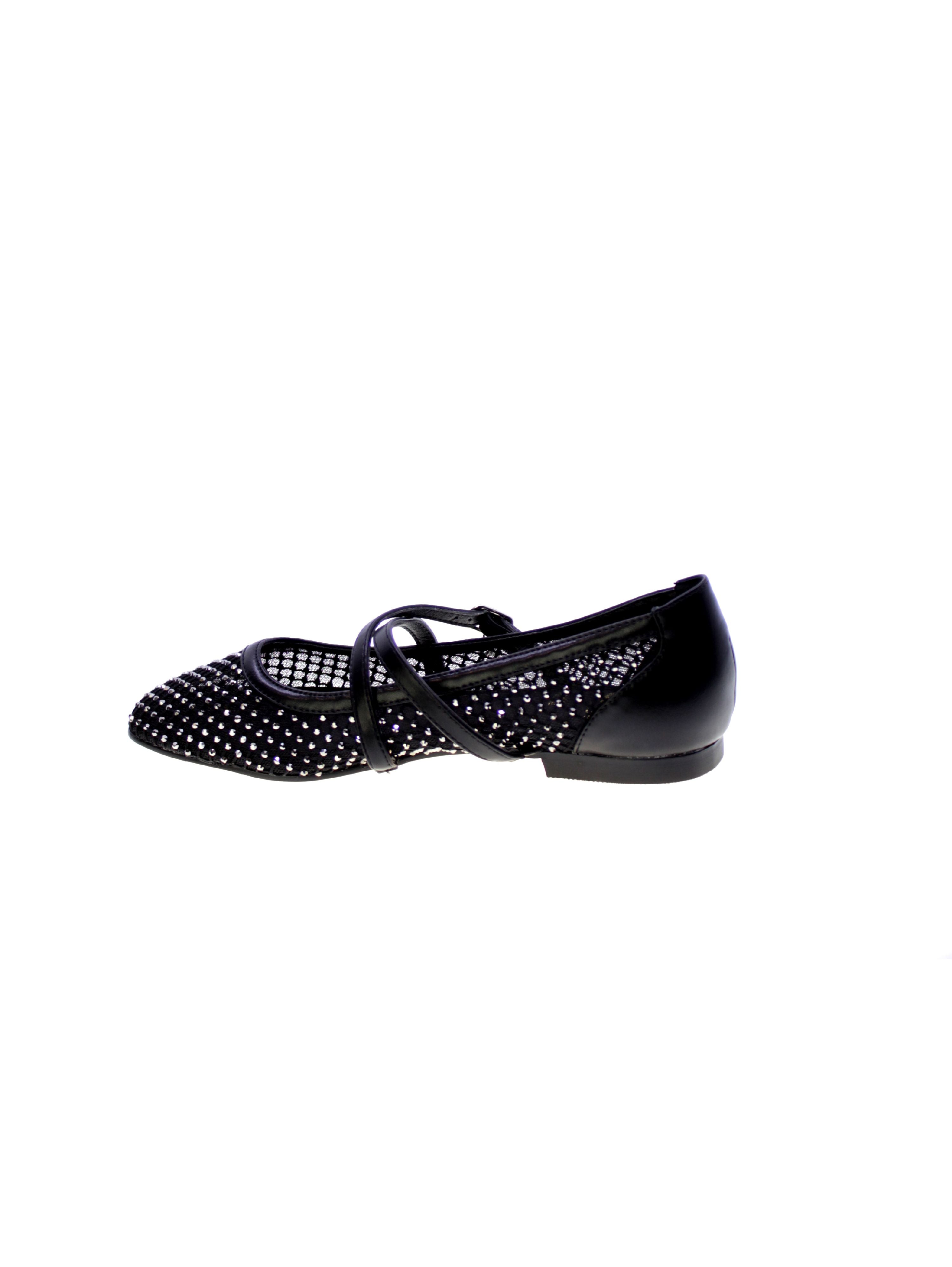 Gold&gold Decollete Ballerina Strass Donna Nero Gd193