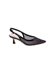 Gold&gold Decollete Tallone Aperto Strass Donna Nero Gd196