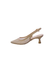 Gold&gold Decollete Tallone Aperto Strass Donna Beige Gd196