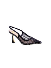 Gold&gold Decollete Tallone Aperto Strass Donna Nero Gd200