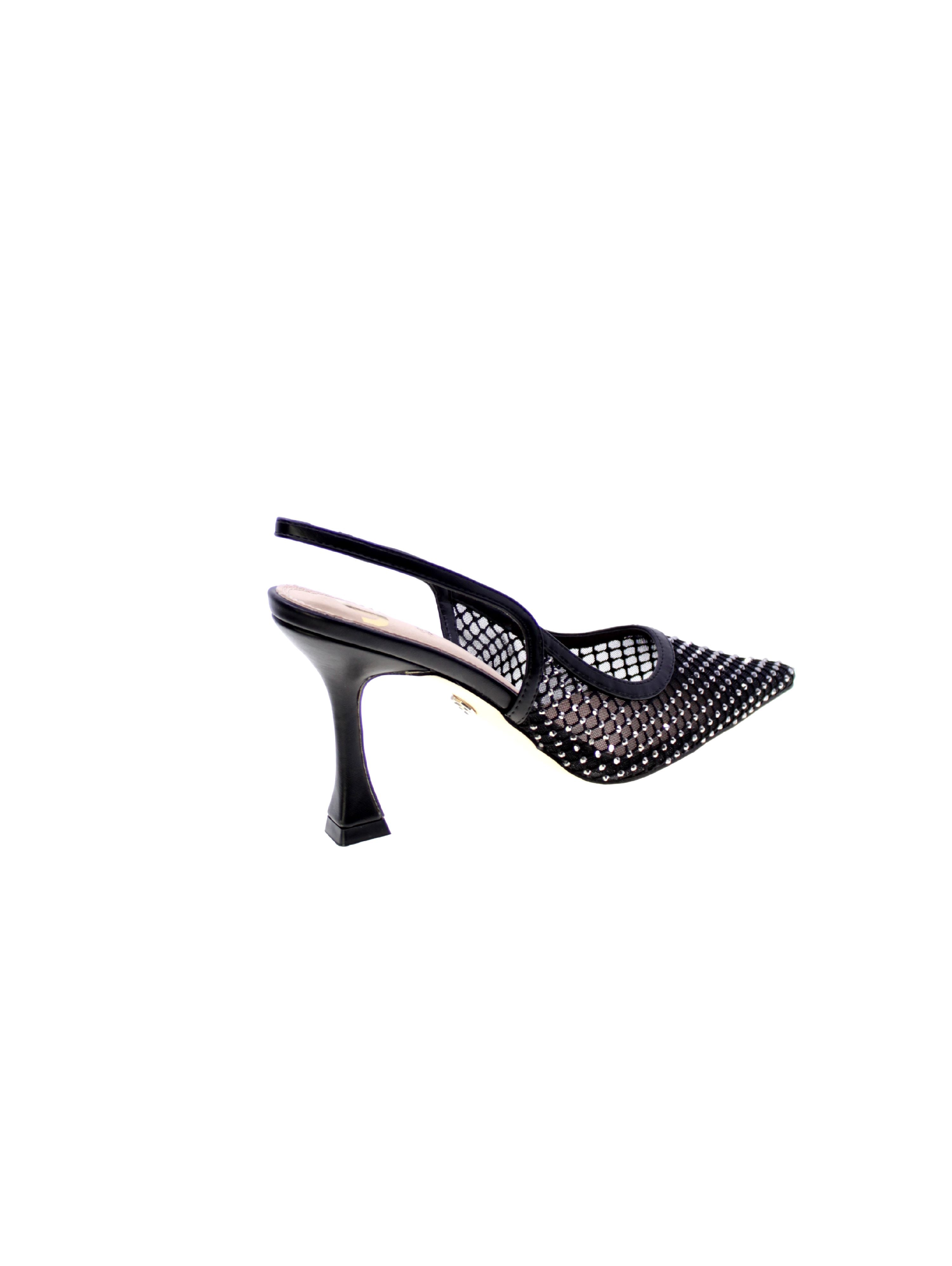 Gold&gold Decollete Tallone Aperto Strass Donna Nero Gd200