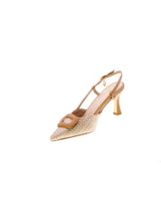 Gold&gold Decollete Tallone Aperto Rafia Donna Camel Gp777