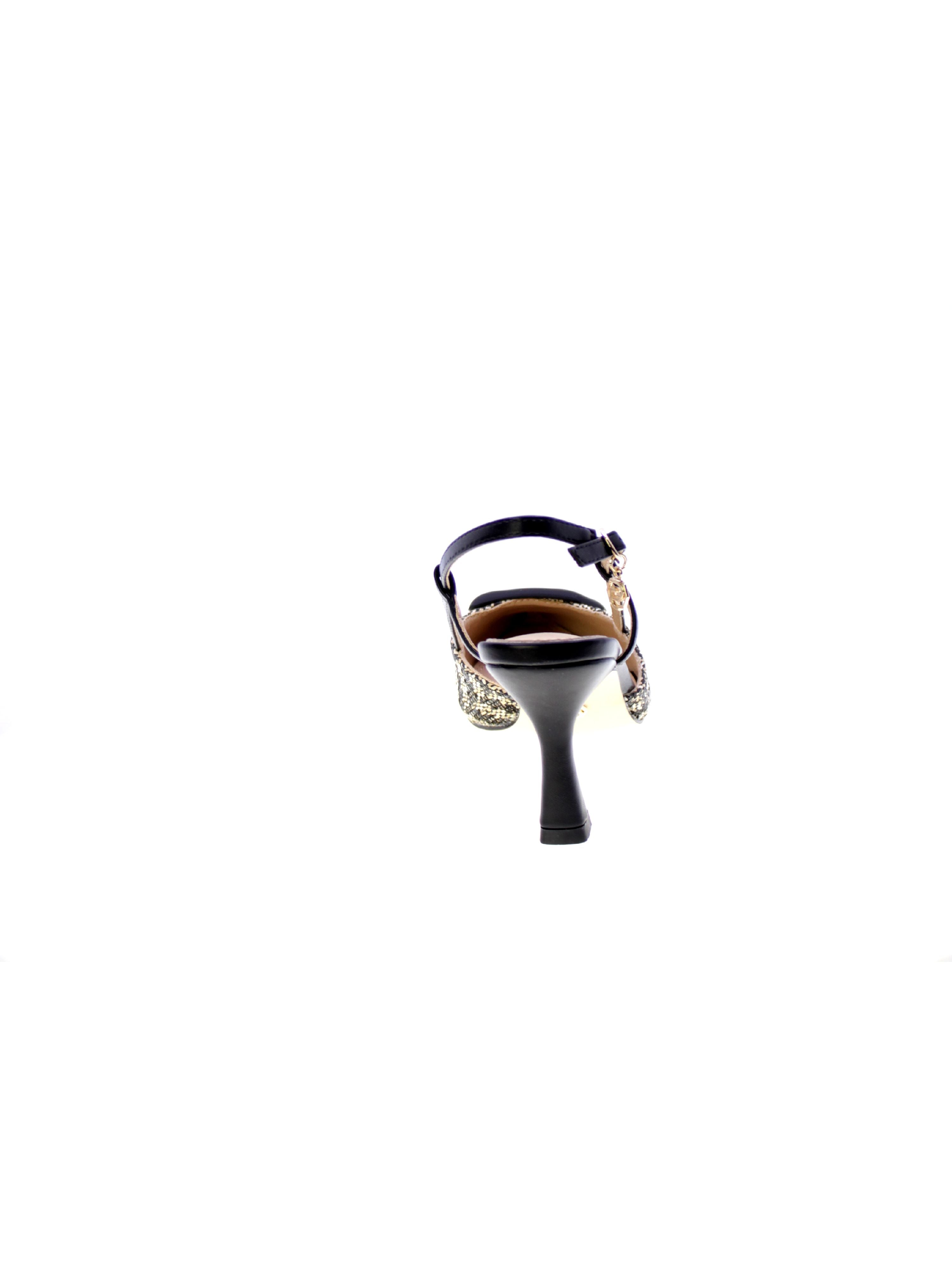 Gold&gold Decollete Tallone Aperto Rafia Donna Nero Gp777
