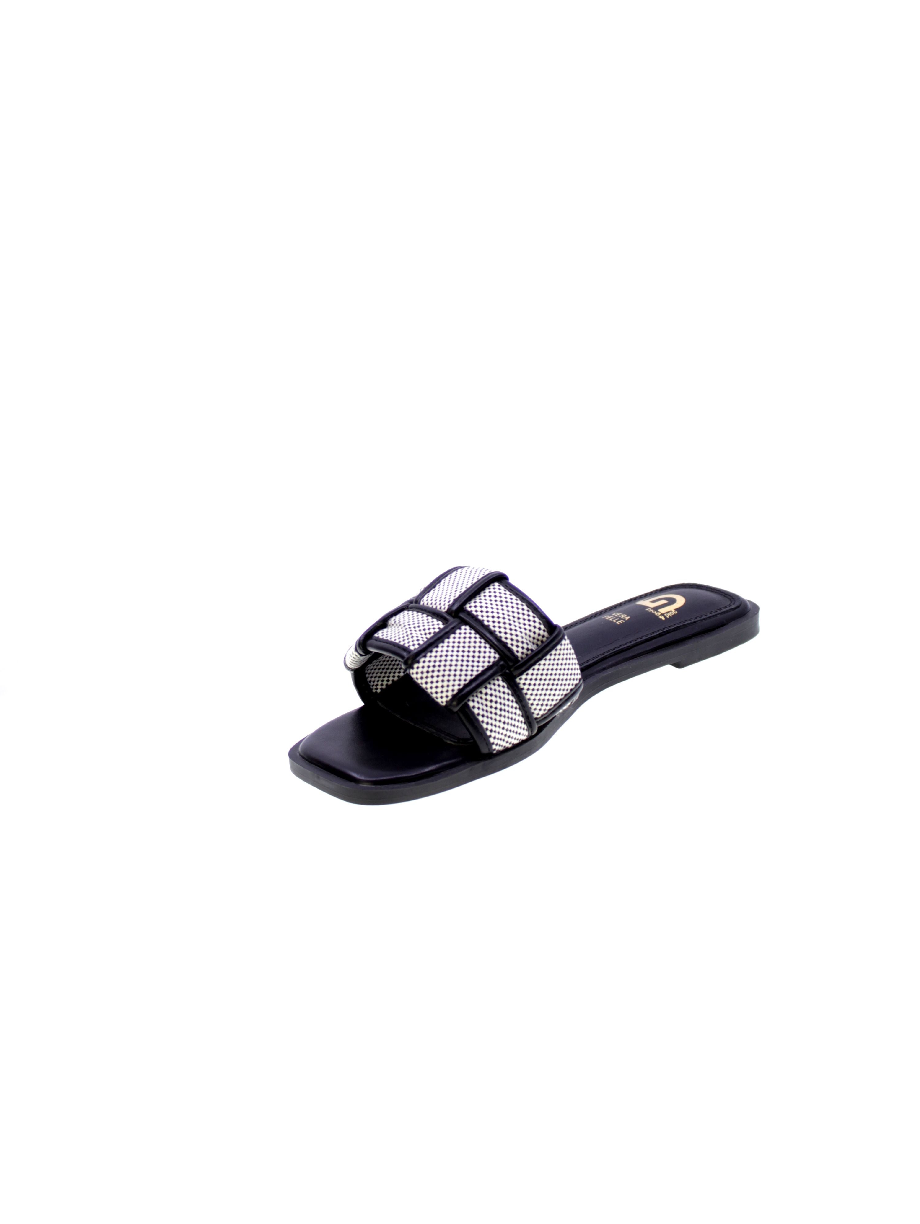 Gold&gold Sandalo Mules Basso Tessuto Donna Nero Gh60
