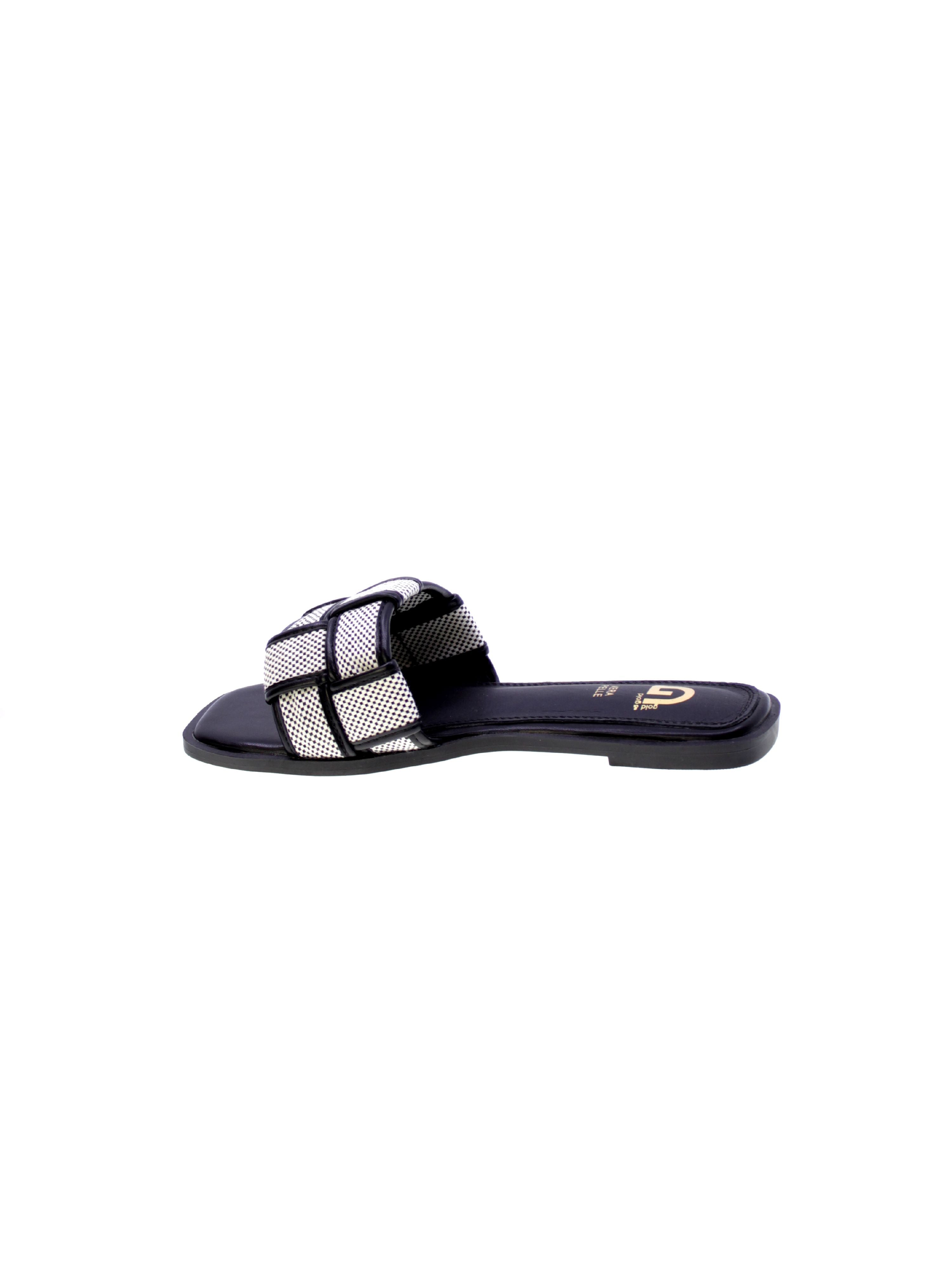 Gold&gold Sandalo Mules Basso Tessuto Donna Nero Gh60